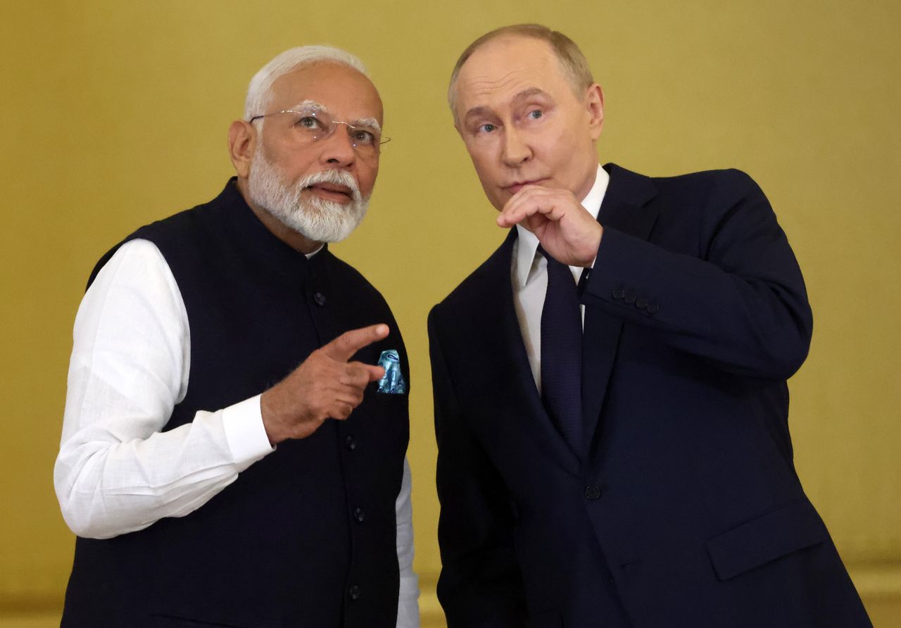 Prime Minister of India Narendra Modi and President of Russia Vladimir Putin