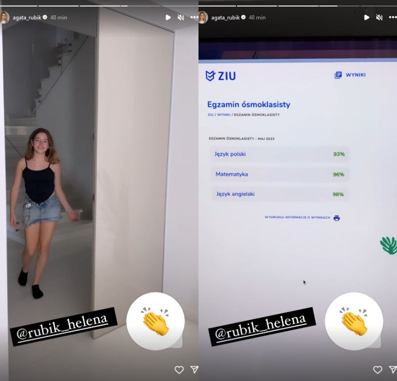 Agata Rubik chwali się wynikami córki