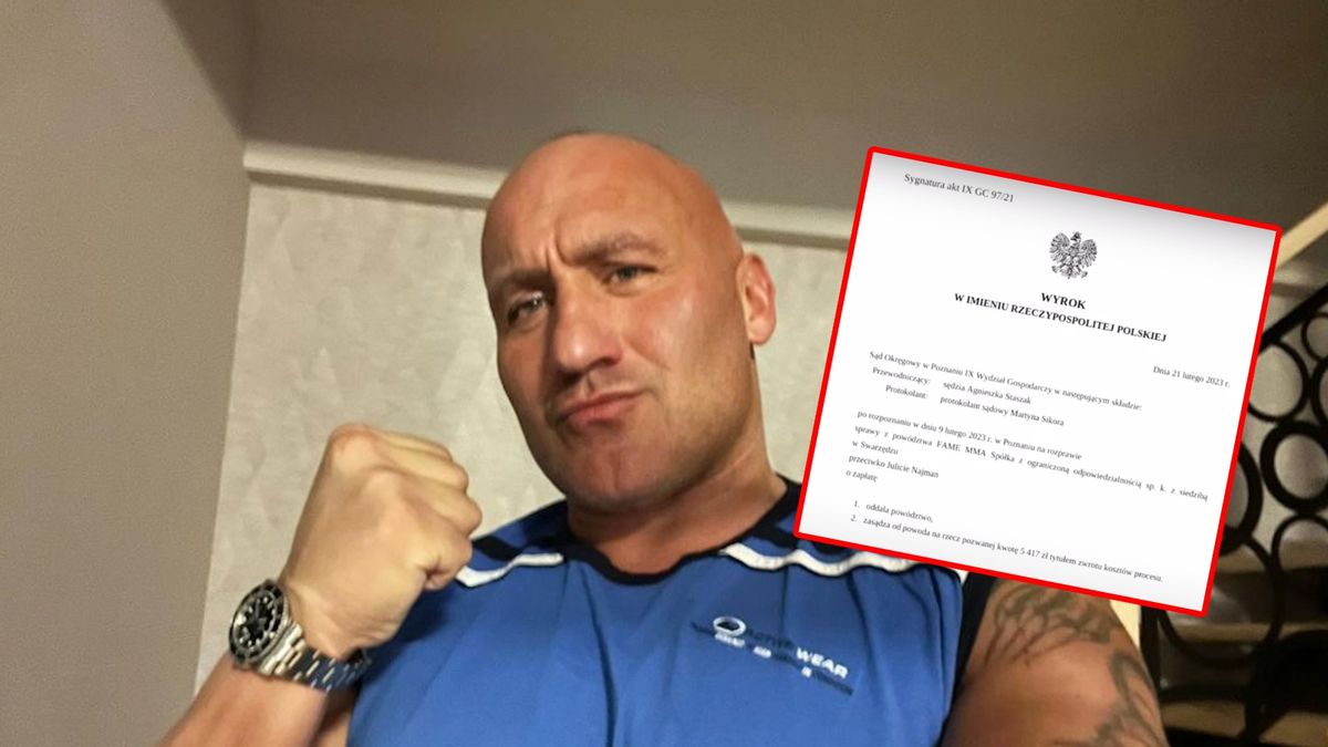 Marcin Najman wygrał w sądzie z Fame MMA