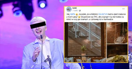 Łódź drwi z Maty. Zaprasza na makaron z marihuaną