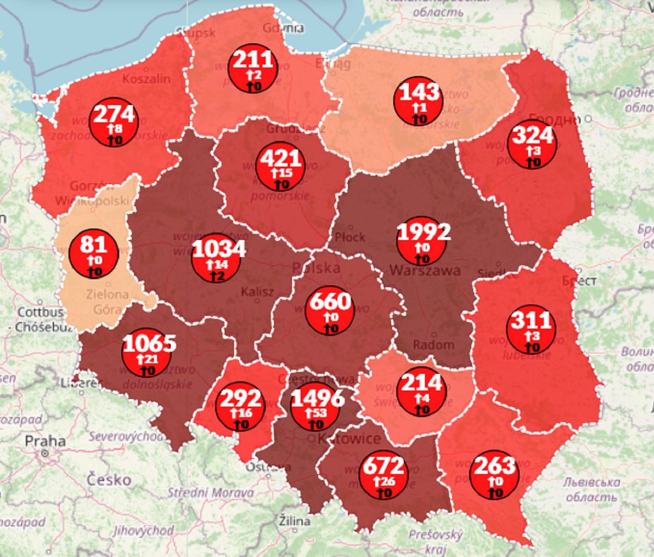 Koronawirus w Polsce. Blisko 9,5 tysiąca zakażeń. Sprawdź najnowsze dane [Mapa zarażeń]
