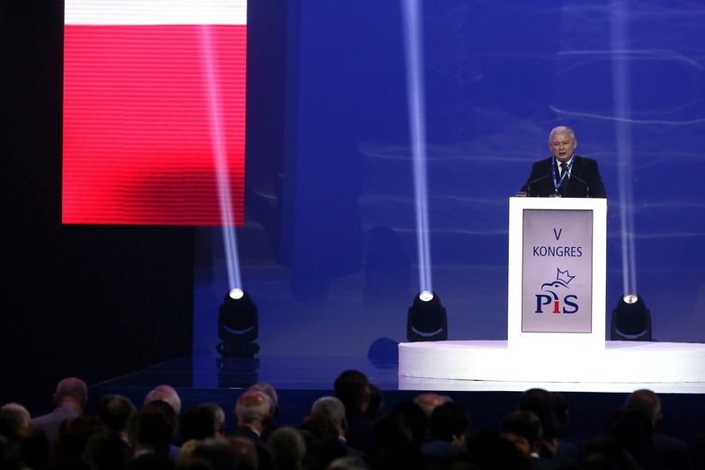 Jarosław Kaczyński na kongresie PiS