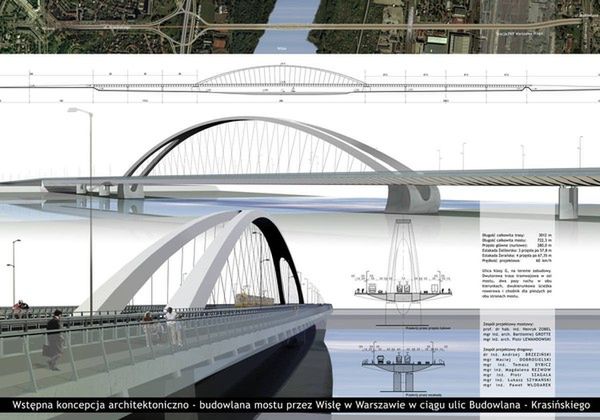 Tak będzie wyglądał nowy most na Wiśle w Warszawie