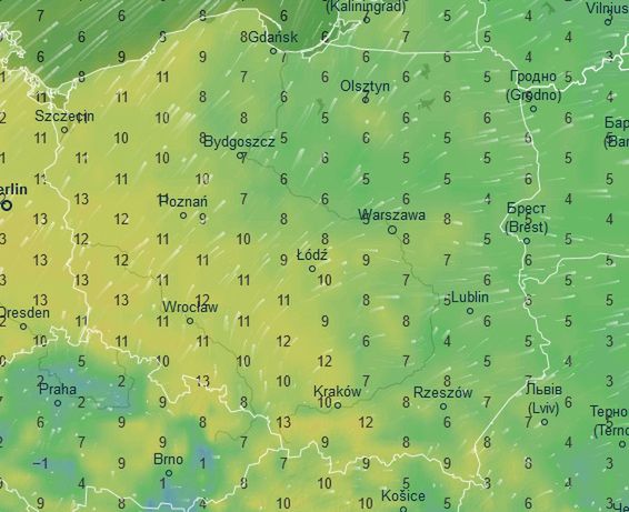 Pogoda w środę przed południem