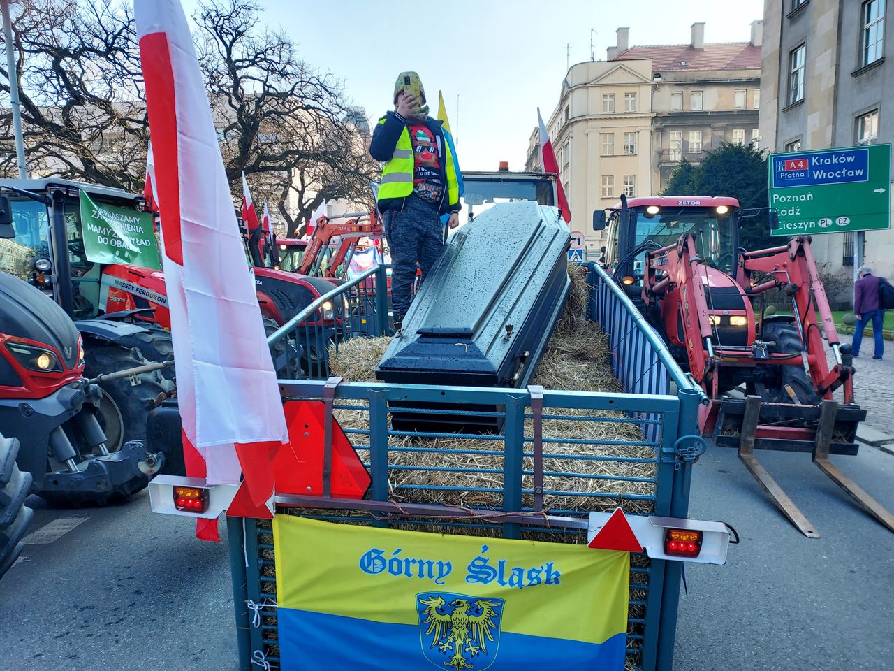 Protest rolników w Katowicach