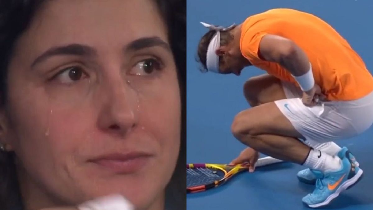 Zdjęcie okładkowe artykułu: Twitter / oficjalny profil Eurosportu / Żona Nadala zareagowała łzami na dramat męża