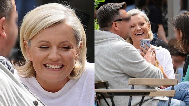 Dorota Szelągowska pali papierosy na Placu Zbawiciela