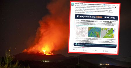 Erupcja Etny. Pył wulkaniczny dotrze do Polski? IMGW: Nie jest to wykluczone