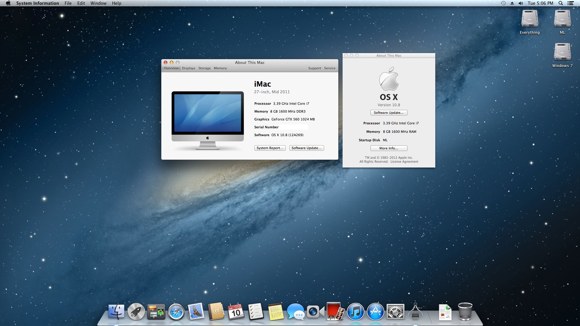 OS X 10.8, na pierwszy rzut oka niczym się nie różniący od poprzedników
