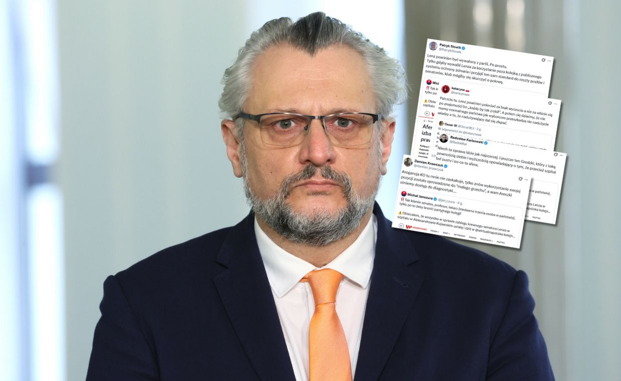 Dane ze szpitala przeczą wersji senatora Lenza. Lawina komentarzy po artykule WP