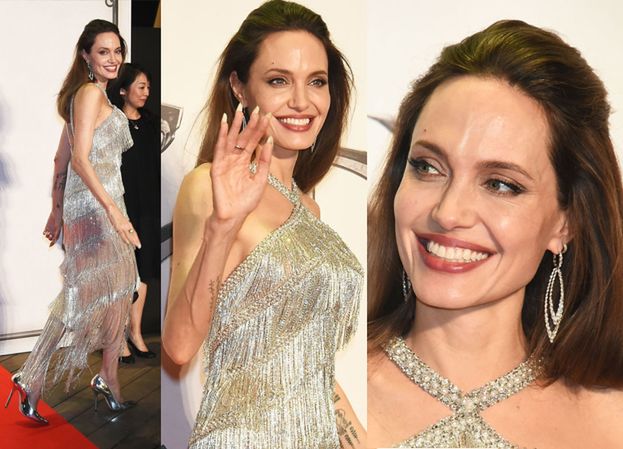 Angelina Jolie błyszczała (dosłownie) w srebrzystej sukni na premierze "Czarownicy" w Tokio (FOTO)