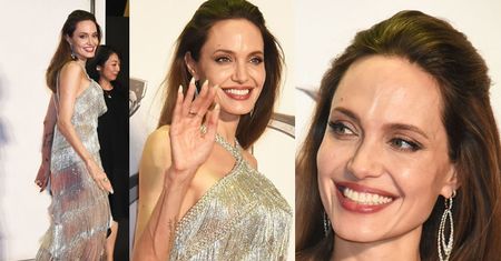 Angelina Jolie błyszczała (dosłownie) w srebrzystej sukni na premierze "Czarownicy" w Tokio (FOTO)