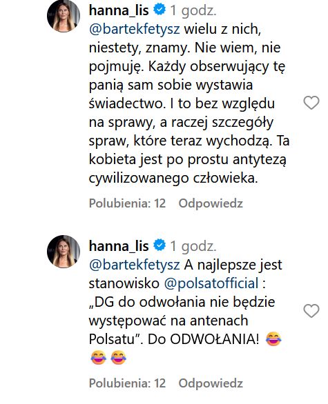Hanna Lis wściekła się na koleżanki z show-biznesu 