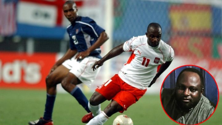 Getty Images / Na dużym zdjęciu: Emmanuel Olisadebe (Getty Images), w kółeczku: Emmanuel Olisadebe w 2022 roku (Facebook)