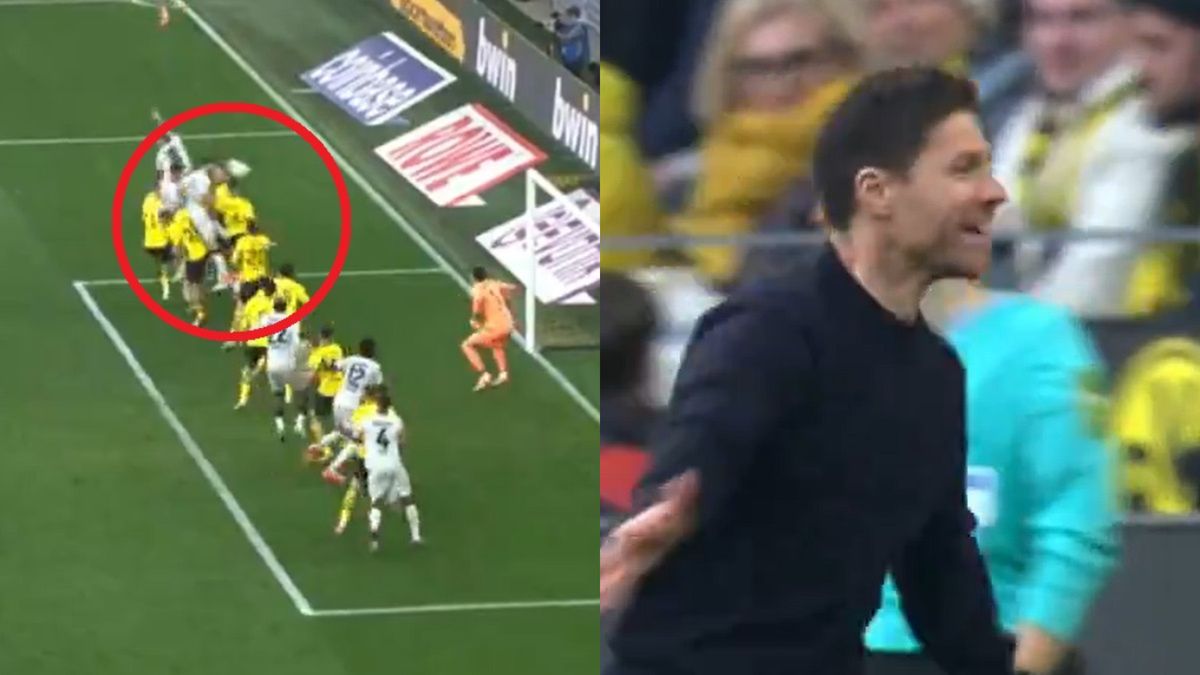 Twitter / viaplaysportpl / Na zdjęciu: gol dla Bayeru i radość Xabiego Alonso
