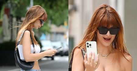 Emily Ratajkowski przemierza nowojorskie ulice w szortach "po starszym bracie". Modelka odsłoniła płaski brzuch (ZDJĘCIA)