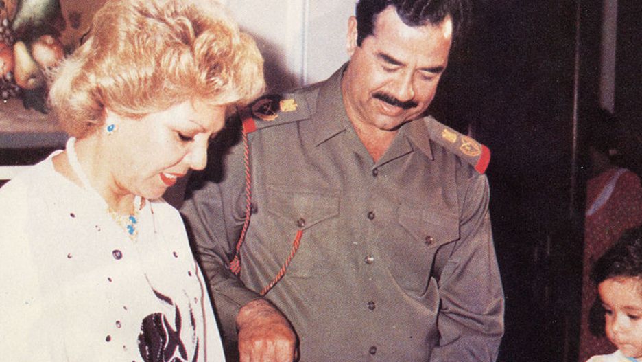 Saddam Husajn z żoną Sajidą