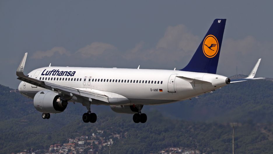 An Airbus A320-271N from Lufthansa lands at Barcelona airport in Barcelona, Spain, on September 2, 2024. (Photo by Joan Valls/Urbanandsport /NurPhoto via Getty Images)