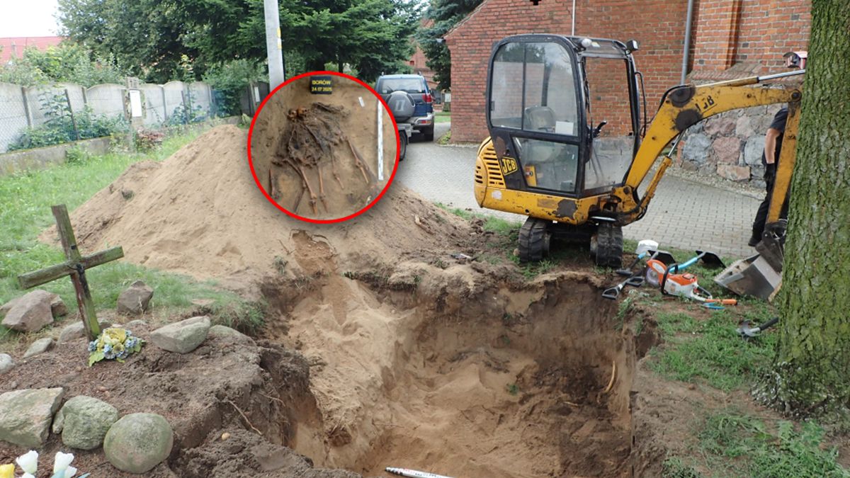 Odkrycie ciał niemieckich żołnierzy.