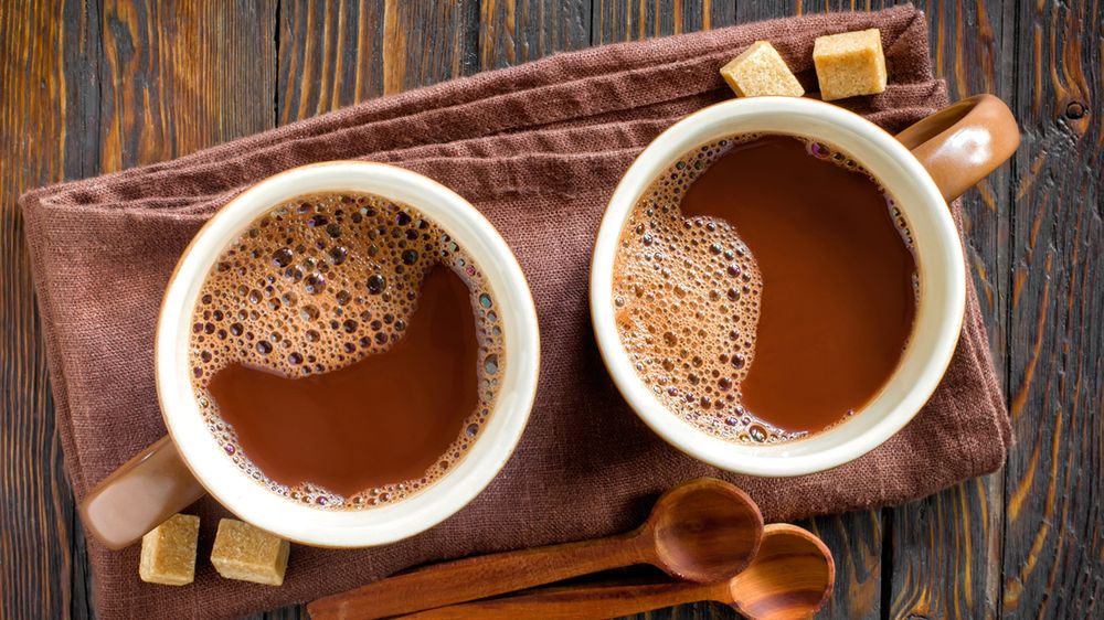 Kakao w proszku z dodatkiem aspartamu i wody