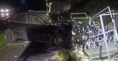 Chciał sprawdzić możliwości swojego auta. Skończył na ogrodzeniu i z ogromnym mandatem