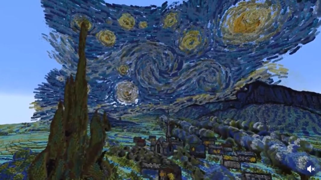Van Gogh i Minecraft. Gwiaździsta Noc wygląda tu przecudownie