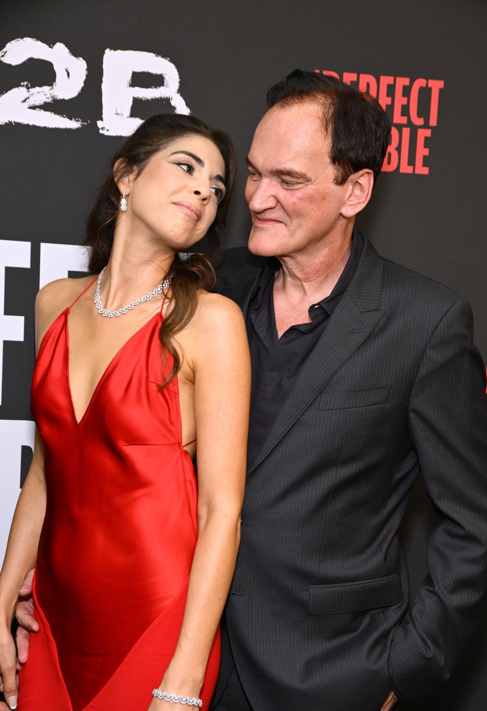 Quentin Tarantino i Daniella Pick Tarantino na premierze