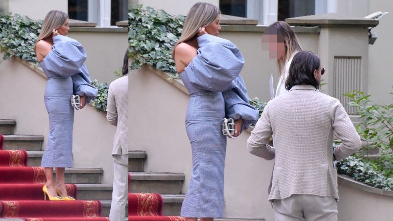 Para młoda i goście weselni na weselu Antka Królikowskiego i Joanny Opozdy