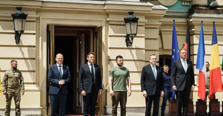 Macron, Scholz, Draghi i Iohannis w Kijowie. Ekspert: Trochę się nie dostosowali