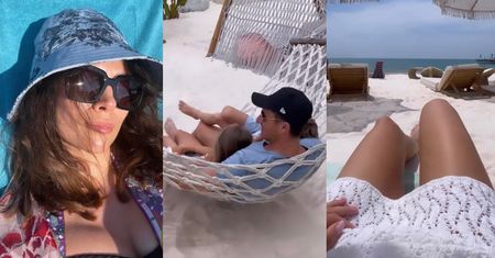 Paulina Krupińska i Sebastian Karpiel-Bułecka wylegują się z dziećmi w 5-gwiazdkowym hotelu. Pociechy podobne do rodziców? (ZDJĘCIA)