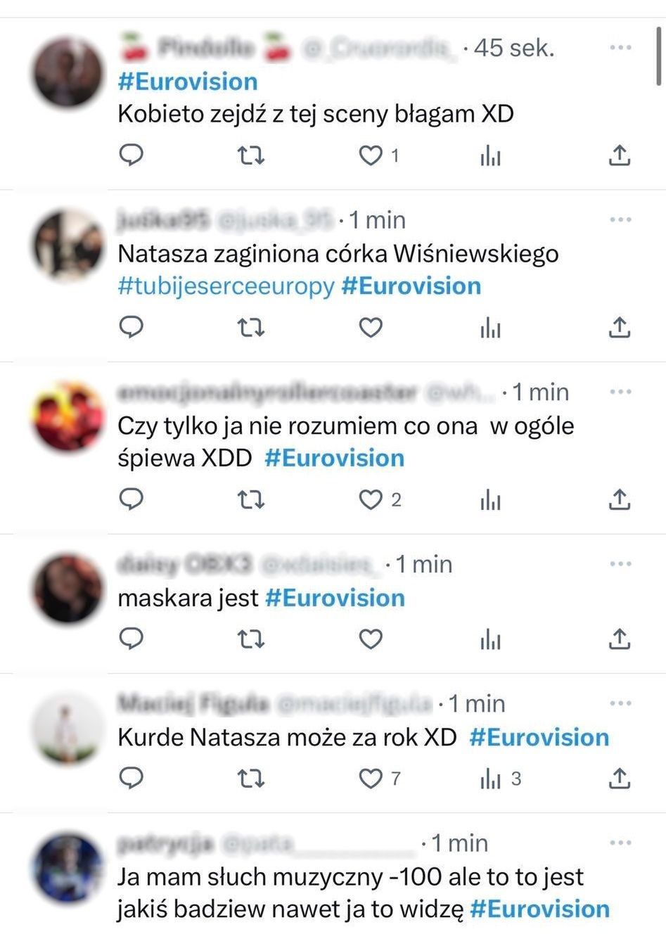Internauci oceniają występ Nataszy Urbańskiej