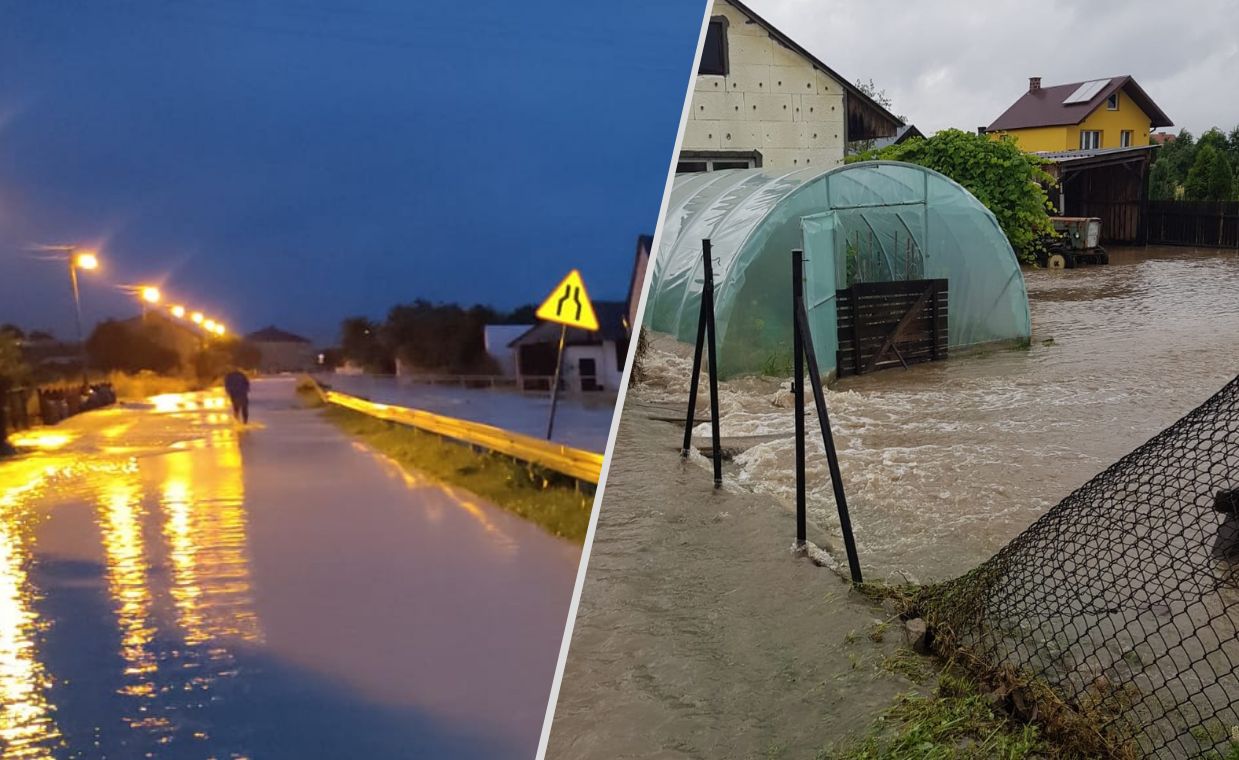 Podtopienia po ulewie w powiecie biłgorajskim