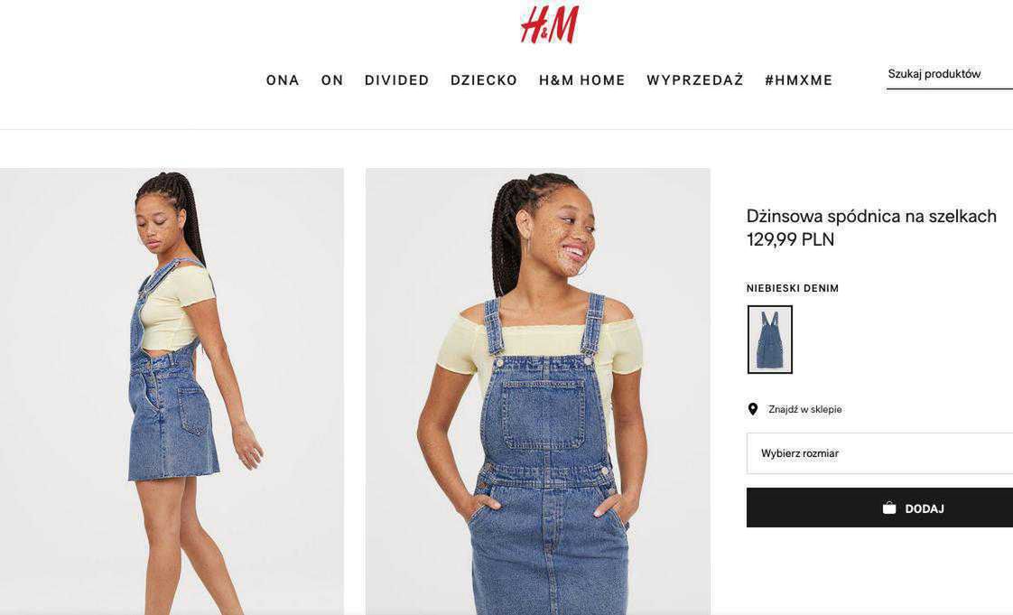 Dżinsowa sukienka z H&M