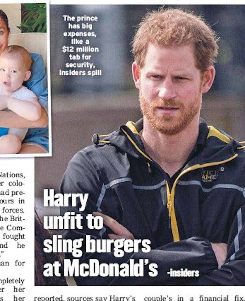 Książę Harry nie może znaleźć pracy w McDonalds