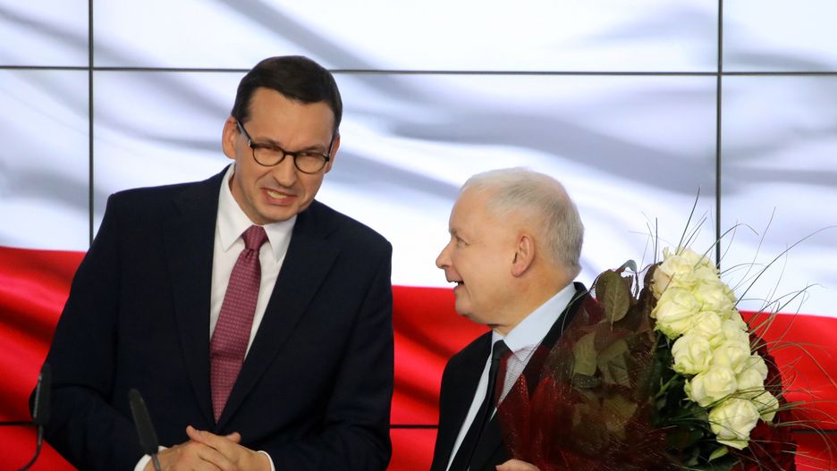 Premier Mateusz Morawiecki i prezes PiS Jarosław Kaczyński.