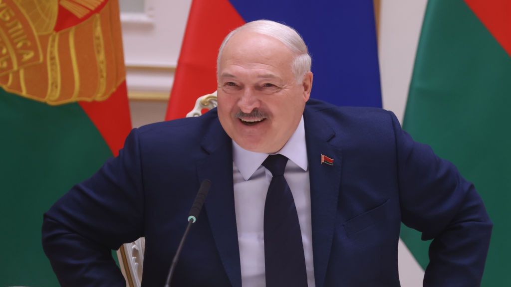 President Putin Visits The Supreme Council Of Russia And Belarus
MINSK, BELARUS - DECEMBER 6: (RUSSIA OUT)  Belarusian President Alexander Lukashenko smiles during a signing ceremony at the Supreme Council of Russia and Belarus, December 6, 2024, in Minsk, Belarus. President Putin is having a one-day trip to Belarus. (Photo by Contributor/Getty Images)
Contributor