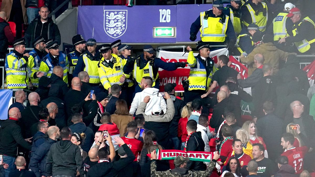 Na Wembley doszło do starć węgierskich fanów ze stewardami i policją