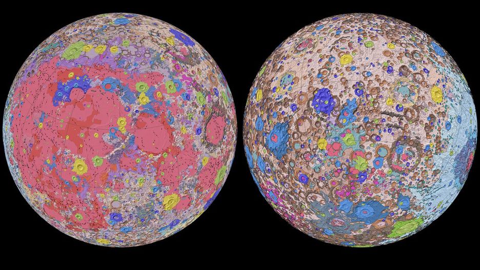 Niezwykła mapa geologiczna Księżyca
