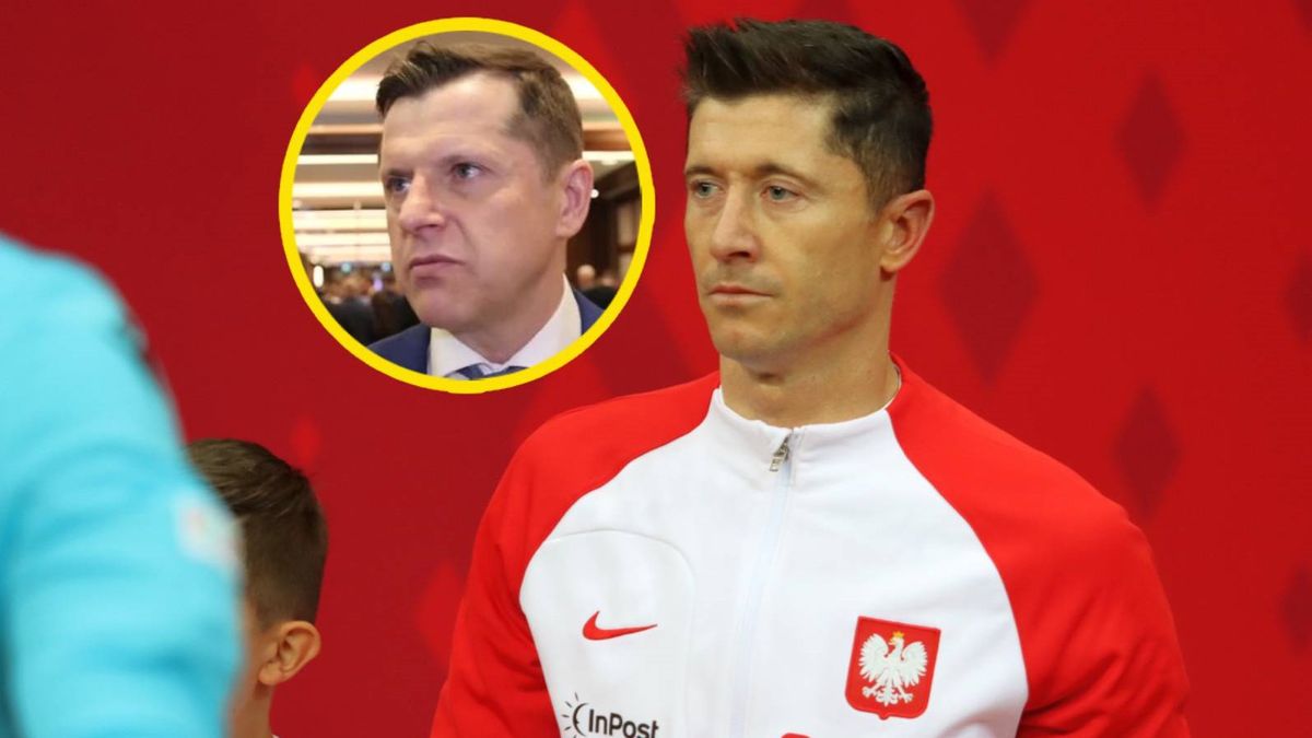 WP SportoweFakty / Mateusz Czarnecki / Na zdjęciu: Robert Lewandowski / w kółku: Cezary Kucharski