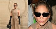 Samotna Jennifer Lopez bryluje na pokazie domu mody Dior. Zaprezentowała się w NIEBOTYCZNIE WYSOKICH szpilkach. Ikona? (ZDJĘCIA)
