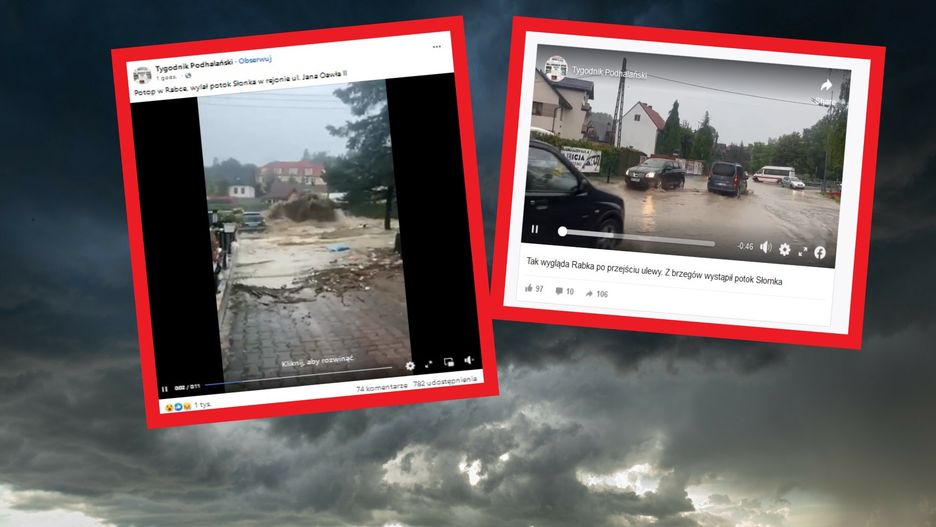 Powódź w Rabce-Zdroju. Wylała Słonka