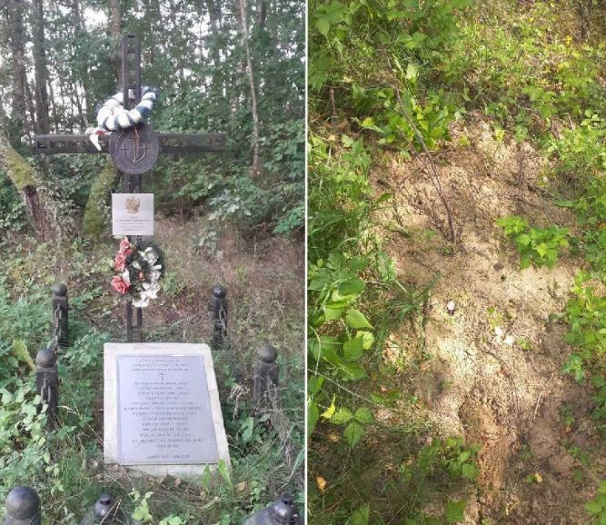 Grób żołnierzy AK na Białorusi zrównany z ziemią