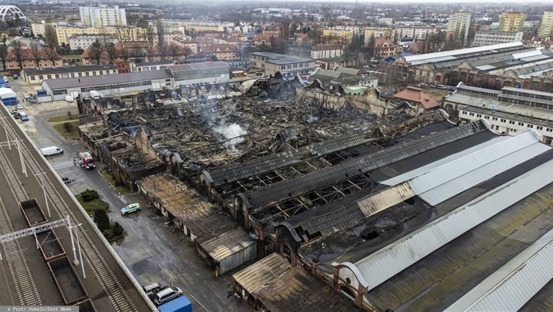 Pożar zabytkowej hali w Gdańsku