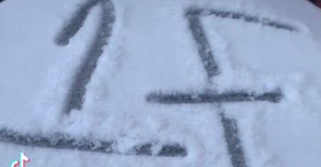 Tajemniczy napis na śniegu. Zobaczyła to i zawiadomiła policję