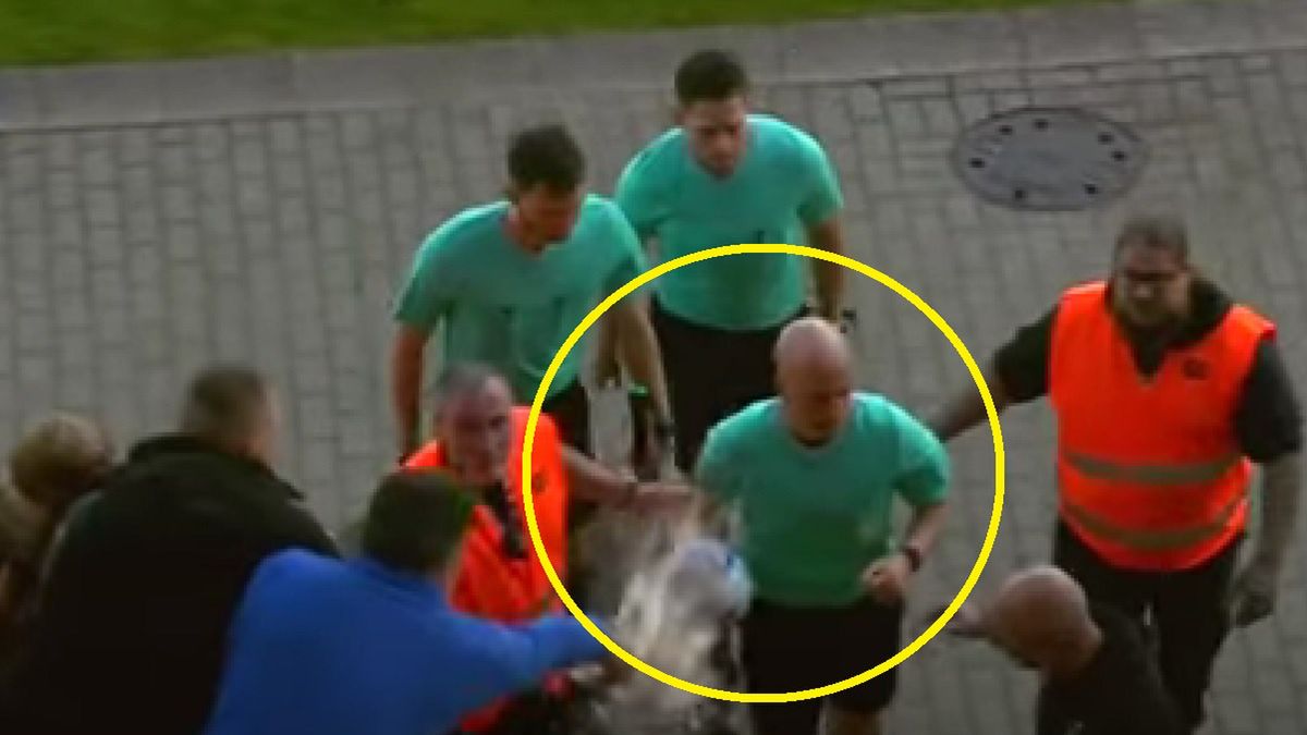 Sędzia oblany piwem (screen)