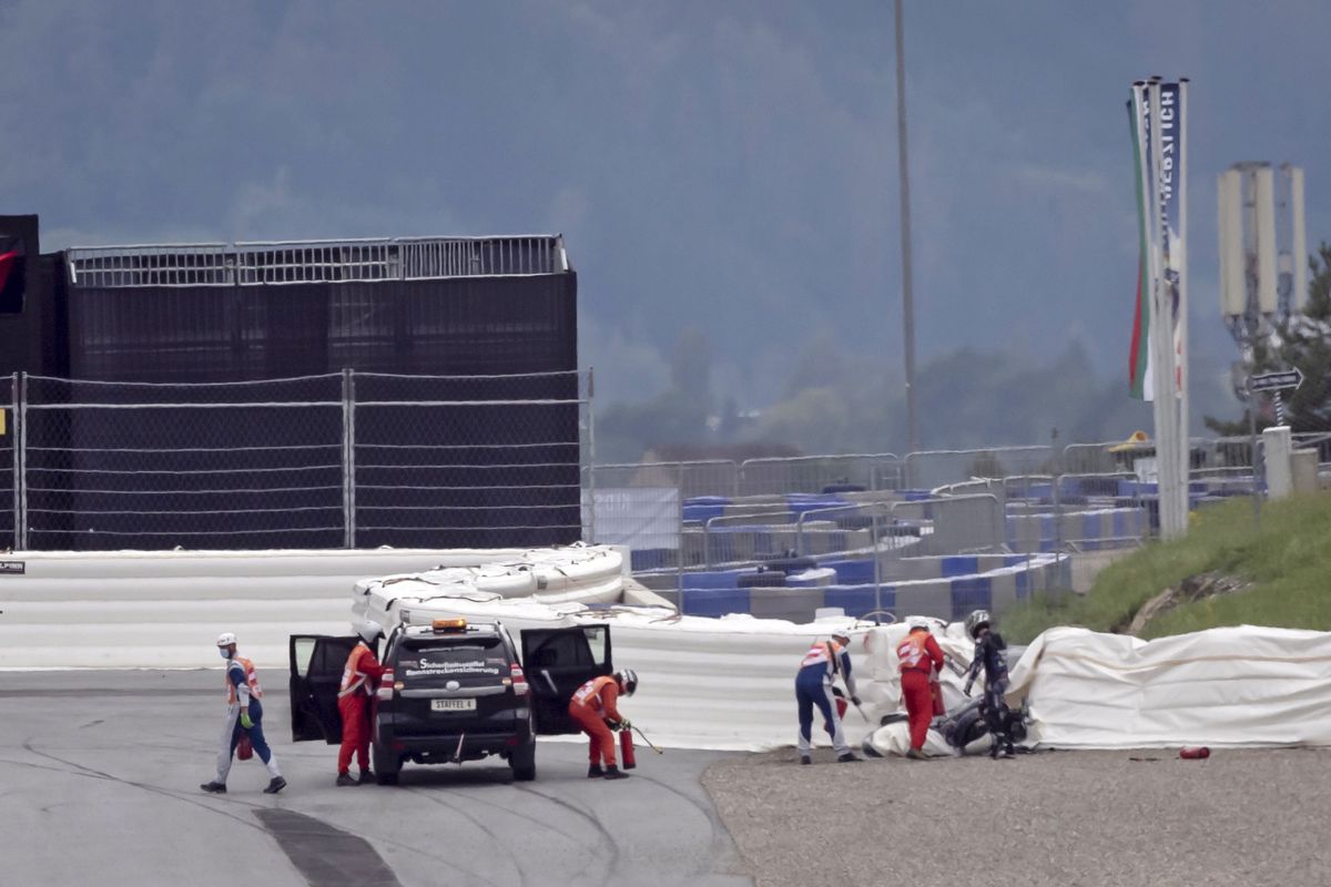Wypadek Mavericka Vinalesa podczas GP Styrii