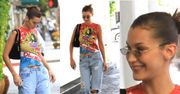 Naturalna Bella Hadid świeci płaskim brzuchem w Beverly Hills