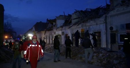 Trzęsienie ziemi. Nagranie z Chorwacji