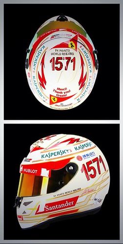 Kask Fernando ALonso na GP Indii 2013 fot. Twitter/@alo_official