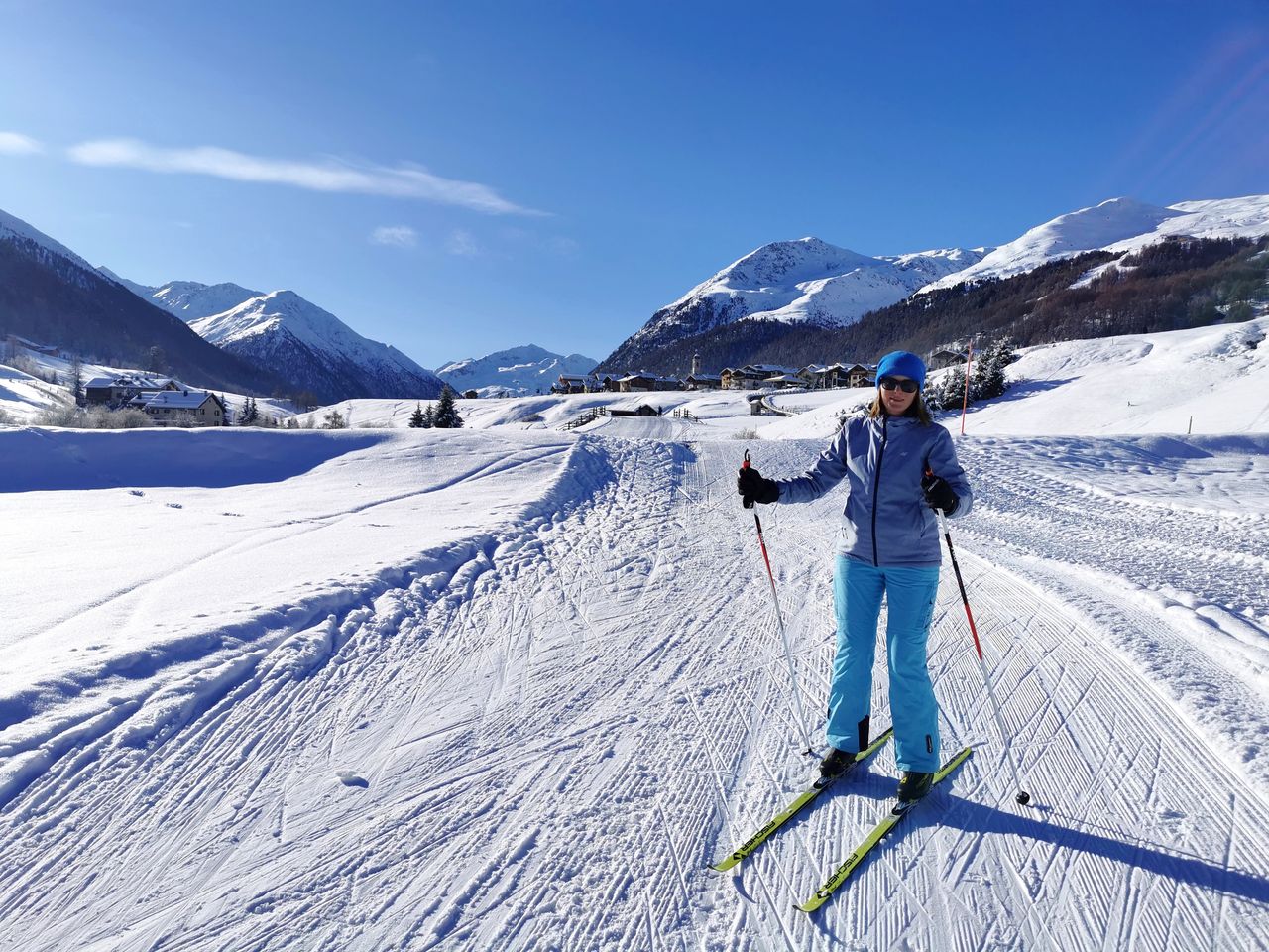 Cross-country skiing expedition in the Alta Valtellina valley